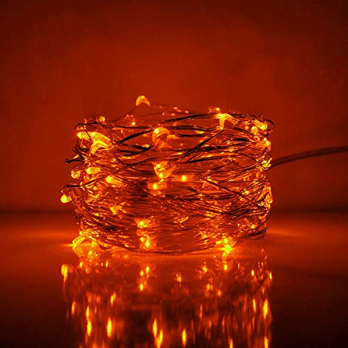ANJAYLIA Orange Halloween Fairy String Lights Battery Operated, 10Ft 30 LED - color: Orange 1 Pack 30 LED