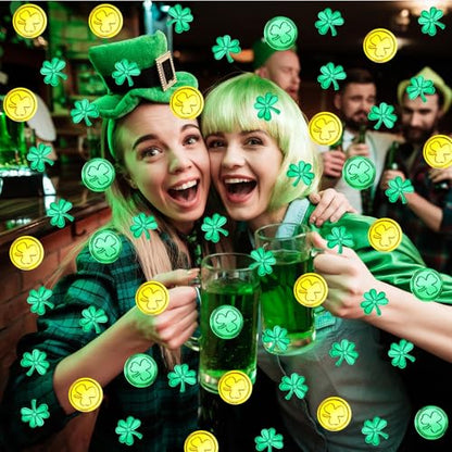 MARFOREVER St. Patrick's Day Shamrock Confetti Table Centerpiece Decoration - style: St Patricks Day