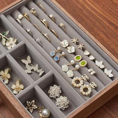 Black Walnut Jewelry Organizer, 4 Layer - size: 4 Layer