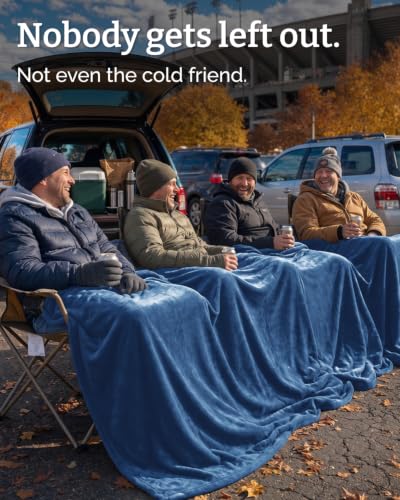 Fleece Blanket Oversized King - Ultra-Soft Flannel Blanket - Royal Blue - color: 28 - Royal Blue, size: Oversized King (120" x 120")