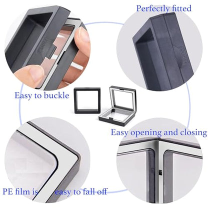 10 Pack Jewelry Gift Boxes 4.33 x 4.33 x 0.78 Inch Transparent Jewelry Box Small Gift Boxes for Jewelry, Earrings, Necklaces, Handmade Bangles, Bracelets (Black and White C) - color: Black and White C