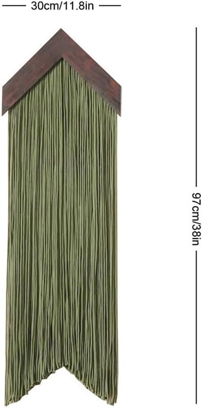 Ansley&HosHo Macrame Wall Hanging, Boho Woven Tapestry, Modern Tassel Wall Decor, Handmade Wall Art Tapestry for Bedroom, Living Room, Home, Bohemian Apartment Decoration Ornament Craft (Green Arrow)