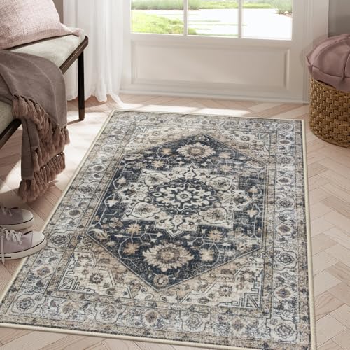 Collive 3'x5' Boho Washable Front Indoor Large Entryway Area Rug - color: Black/Multi, size: 36" x 59"