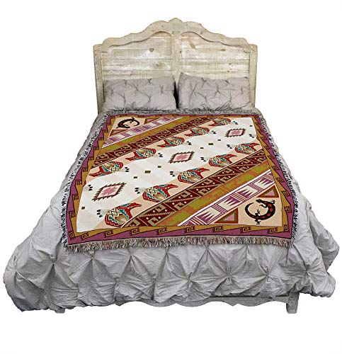 Pure Country Weavers Western Slant Light Blanket - Southwest Native American Inspired - Gift Tapestry Throw Woven from Cotton - Made in the USA (72x54) - color: Slant Light, size: Large