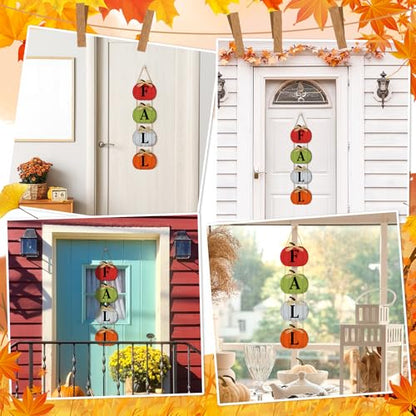 Britimes Thanksgiving Farmhouse Welcome Door Sign, Wooden, for Front Door - style: Fall