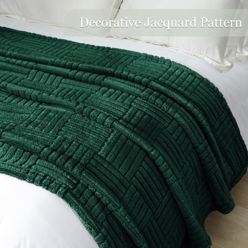 Whale Flotilla Lightweight Fleece Throw Blanket for Couch, Emerald Green - color: Emerald Green, size: Throw(50x60 Inch)