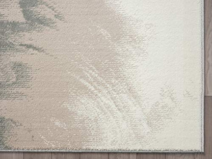 Abani Rugs Modern 4' x 6' Neutral Beige & Cream Swirl Area Rug - Contemporary Geometric 3D Bedroom Rug - color: Beige, size: 4' x 6'