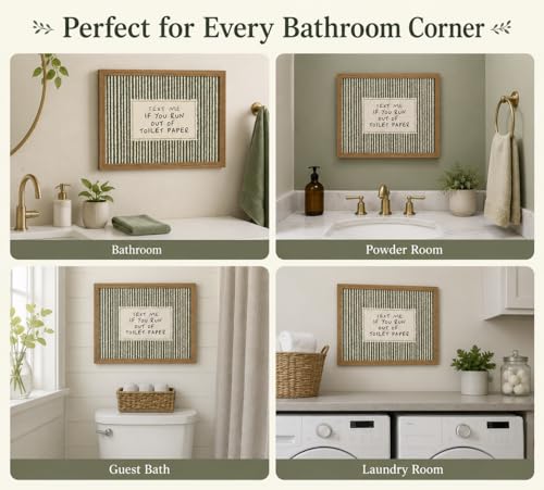Framed Bathroom Quotes Art, Text Me If You Run Out of Toilet Paper, 12x16in - color: Text Me, size: 12x16in