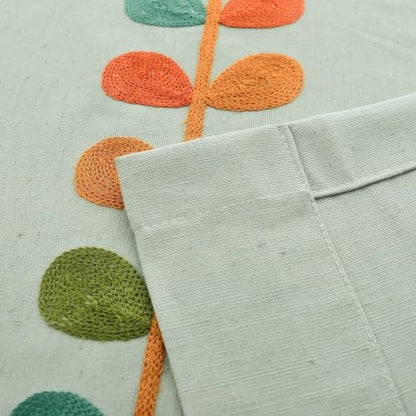 VOGOL Polyester Window Curtains 84 Inch Length, Colorful Leaves Embroidered Grommet Curtain Panels, 60% Room Darkening Drapes, W52 x L84, 2 Pcs - color: C1, size: 52"W x 84"L (Pack of 2)