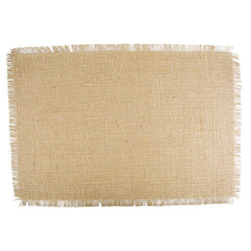 DII Jute Burlap Collection Kitchen Tabletop, Placemat Set, 13x19, Solid Natural, 6 Count - color: Solid Natural, size: Placemat Set, 13x19"