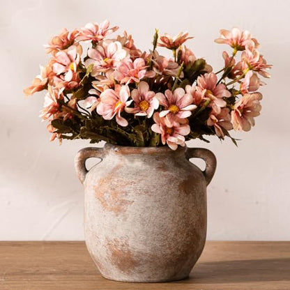 Vanselia Ceramic Flower Vase Home Table Decor Living Room Farmhouse 6 in - color: 6" Retro