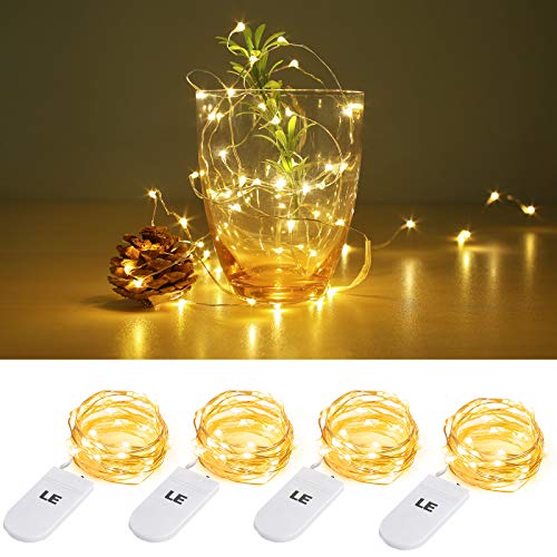 Lighting EVER Battery Operated Fairy Lights 20 LED Mini String Light 4 Pack - size: 4 units