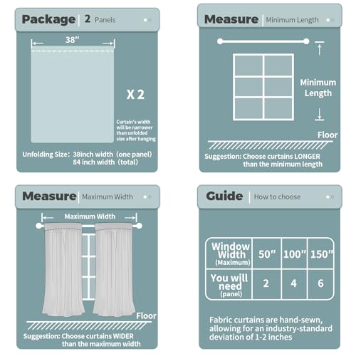 BGment 100% Blackout Curtains 63 Inch Length with Black Liner, Grass Green - color: Grass Green, size: 38"W x 63"L (Pack of 2)