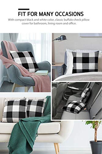 Syntus 2 Buffalo Check Throw Pillow Covers, 18" x 18" Outdoor Cushion Case