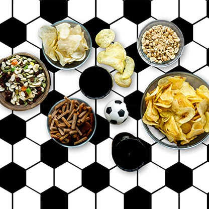Tevxj 3 Pieces Soccer Party Tablecloths for Soccer Birthday Decorations Plastic Disposable Sports Ball Party Table Covers for Rectangle Tables Birthday Supplies Favors, 54 x 108 Inches - style: Soccer