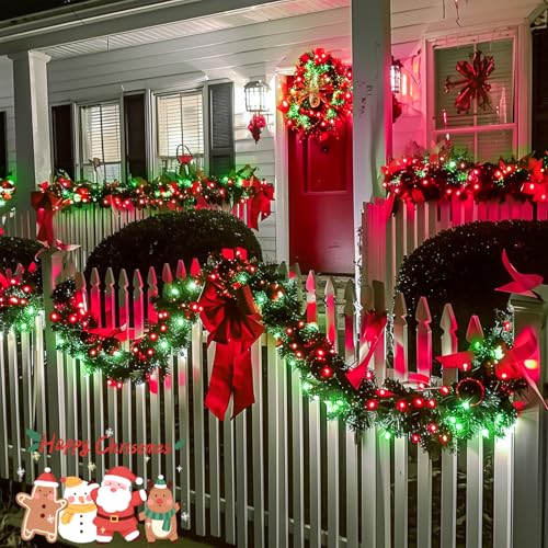 JMEXSUSS 163ft Clear Wire 500 LED Red and Green Christmas Lights - color: Red Green, size: 500 LED
