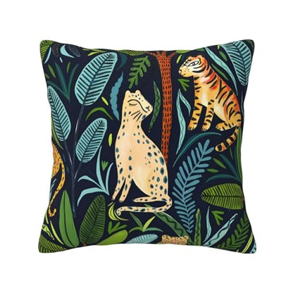 Abstraction Jungle Leopard Tiger Throw Pillow Cover Velvet 18IN - color: Color-27, size: 18" x 18" (Pack of 1)