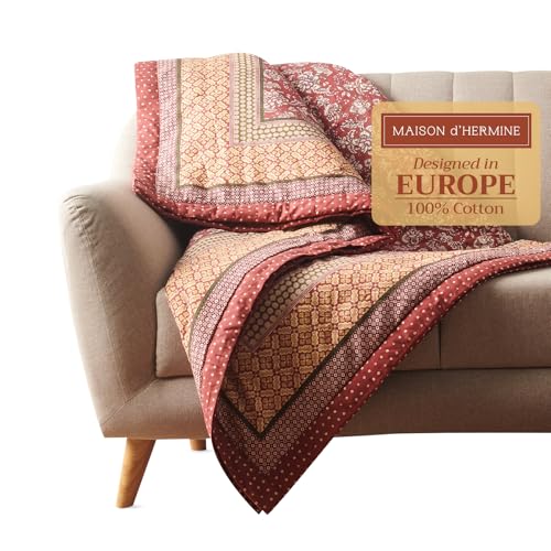 Maison d' Hermine Throw Blanket for Couch Lightweight Soft (50''X60'') - color: 005 - Surya - Barn Red, size: 50"x60"