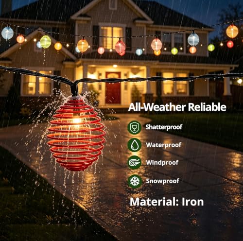 Solar String Lights Outdoor，Solar Patio Light with 20 Warm White LED