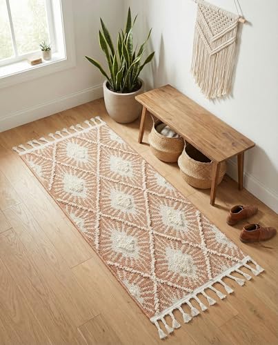 Rugs.com Boho Collection Rug – 4 Ft Runner Rust Red Medium-Pile Rug Perfect for Hallways, Entryways - color: Rust Red, size: 2' x 4' Runner