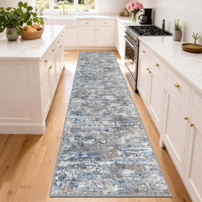 Hallway Runner Rug 3x10 Textured Non Slip Carpet Runner,Abstract Multi - color: Abstract-multi, size: 3' x 10' (Runner)