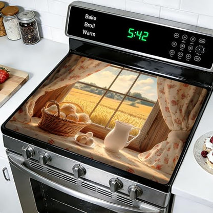 Versatile Stove Guard Mat for Electric Stoves - All-in-One Heat-Resistant Protector Mat, Non-Slip Kitchen Counter Mat 28''x20'' - color: F3078