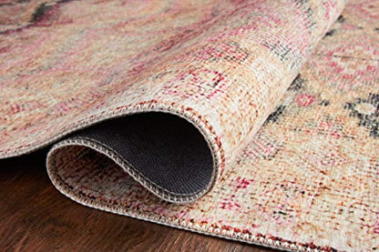 Loloi Layla Pink/Lagoon 2'-6" x 9'-6" Runner Rug - color: Pink / Lagoon, size: 2'6" x 9'6" (Rectangular)