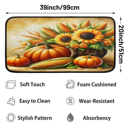 Pumpkin Kitchen Rug Non-Slip Indoor Carpet Absorbent Welcome Mat - color: B:b-11