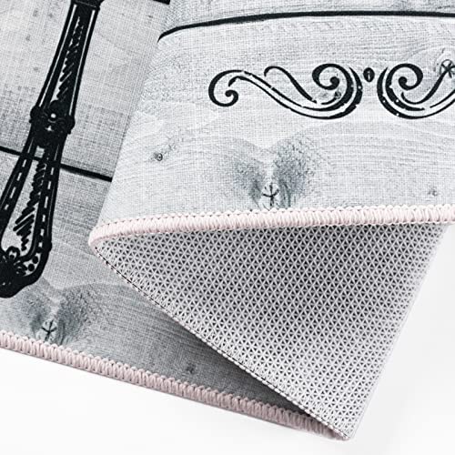 Carvapet 2 Piece Kitchen Mat Set Light Grey Farmhouse Washable Non Slip - color: Light Grey