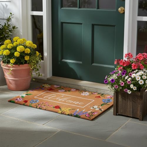 Calloway Mills Butterfly Garden Welcome Doormat (17 x 29) - color: Butterfly Garden Welcome, size: 1'5" x 2'5" (Rectangular)