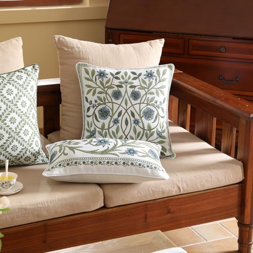 ISAENNE Designer Printed Rectangle Throw Pillow Cover,Set of 2,20"x12" - color: Mosella E, size: 20" x 12" (Pack of 2)