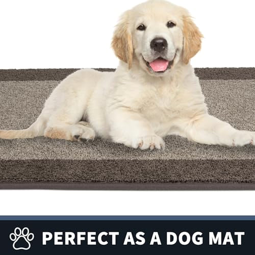 PURRUGS Hallway Runner Rug, 24" x 96", Beige & Grayish Brown - color: Beige & Grayish Brown, size: 24" X 96"