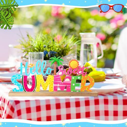MiniInflat Hello Sweet Summer Metal Table Sign, Summer Decoration for Home - style: Hello Sweet Summer