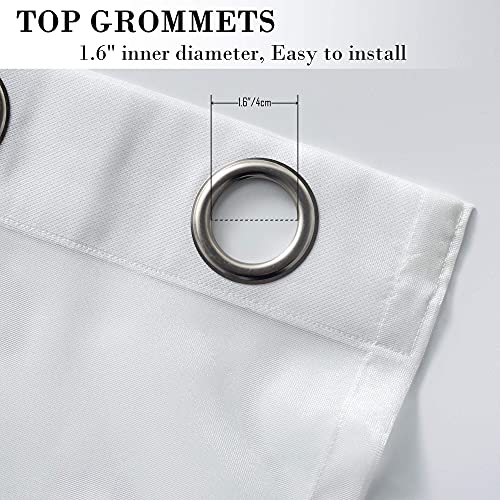 VOGOL Embroidered Semi Sheer Curtains 106 inches Long Grommet Window Treatment Voile Panel Drape for Living Room Bedroom and Dining Room, Two Panels, W60 x L106 inch - color: C2, size: 60"W x 106"L (Pack of 2)