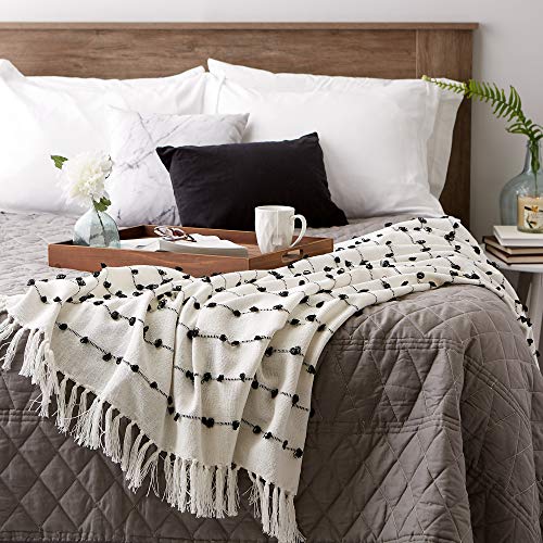 DII Woven Loop Throw Collection, 50x60, Off-White - color: Off-white