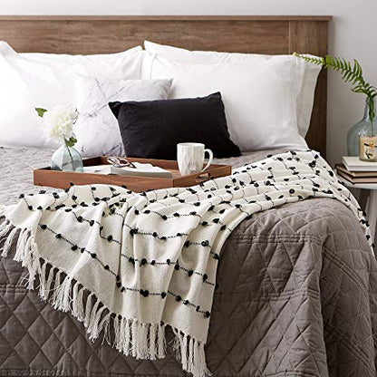 DII Woven Loop Throw Collection, 50x60, Off-White - color: Off-white