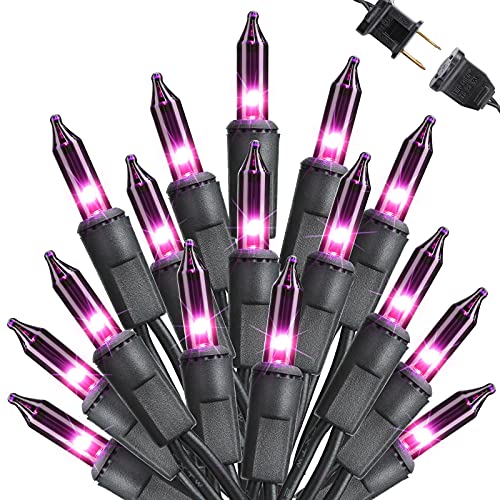 Toodour Purple Halloween Lights, 25ft 100 Count Incandescent String Lights - color: Purple, size: 25ft