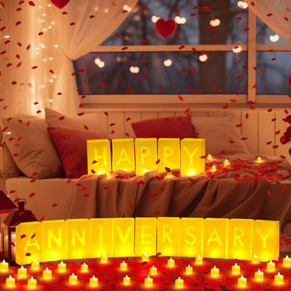 Aurelema 6088 Pcs Happy Anniversary Light up Letters Sign Sets - style: Happy Anniversary