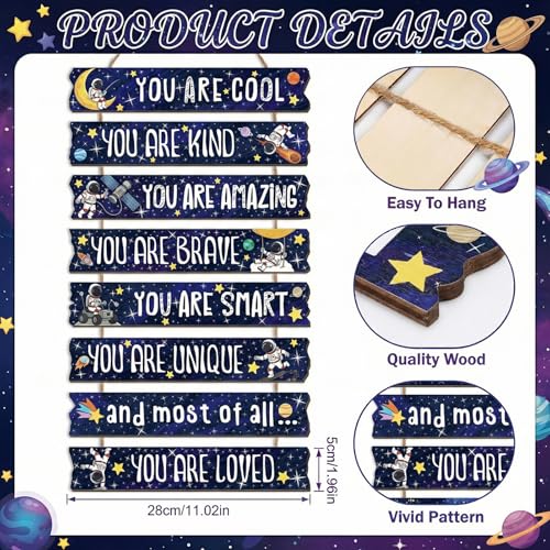 TOMPOP Wall Art Decor, Wooden, for Kitchen Dining Room, Outer Space Solar - style: Outer Space