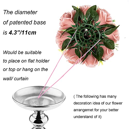 BLOSMON Flower Ball Centerpieces for Wedding: 10 Pcs Dusty Pink Fake Roses - color: Dusty Rose