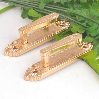 Ailejia 1 Pair Curtain Holdbacks Tieback Hooks Decorative Wall Hooks Zinc Alloy Multi use Wall Hook (Gold) - color: Gold