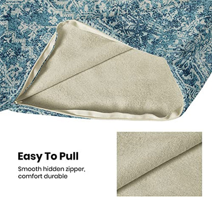 Teal Carpet Pattern Boho Pillow Covers 16x16 Set of 2 - color: Boho-5, size: 16" x 16" (Pack of 2)