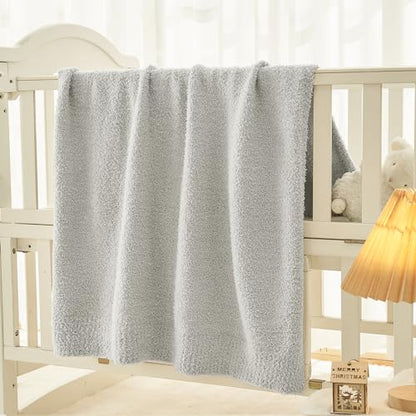 CYMULA Kids Throw for Boys and Girls 30 x 40 inches, Soft Cozy Cute Swaddle Fleece Throw, Light Grey - color: Light Grey, size: Baby(30" x 40")