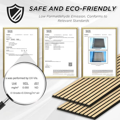 SMARTSTANDARD 4 Pack 105.9" x 12.6" Wood Slat Wall Panels, White Oak - color: White Oak, size: 106" x 50.4"