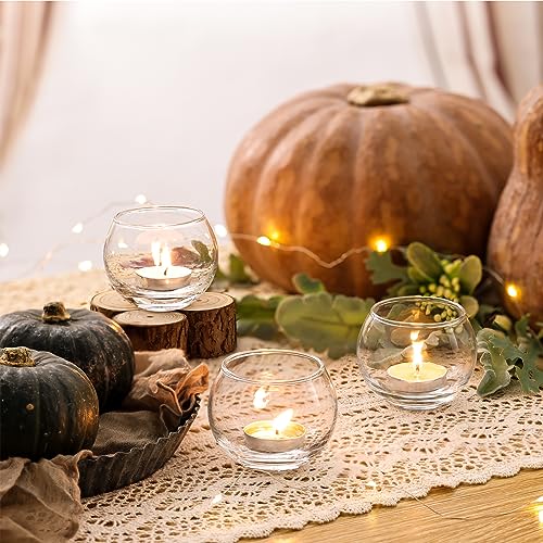 Volens 24PCS Clear Votive Candle Holders for Table Centerpieces - color: Clear, size: 24 PACK