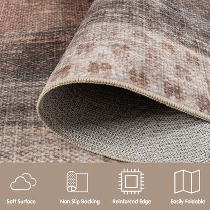 Neutral Geometric Beige 4x6 ft Large Rug for Living Room Bedroom - color: Beige, size: 4' x 6' (Rectangular)