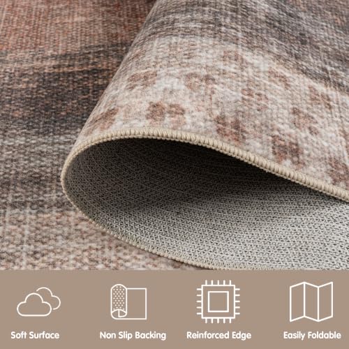 Neutral Geometric Beige 5x8 ft Large Rug for Living Room Bedroom - color: Beige, size: 5' x 8' (Rectangular)