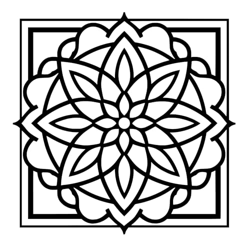 Metal Wall Decor | 17'' x 17'' x 0.05'' Mandala Art Themed Wall Decorations | Handmade Indoor and Outdoor Wall Art (17'' x 17'', Mandala I, Black) - size: 17'' x 17'', style: Mandala I