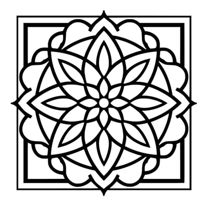 Metal Wall Decor | 17'' x 17'' x 0.05'' Mandala Art Themed Wall Decorations | Handmade Indoor and Outdoor Wall Art (17'' x 17'', Mandala I, Black) - size: 17'' x 17'', style: Mandala I