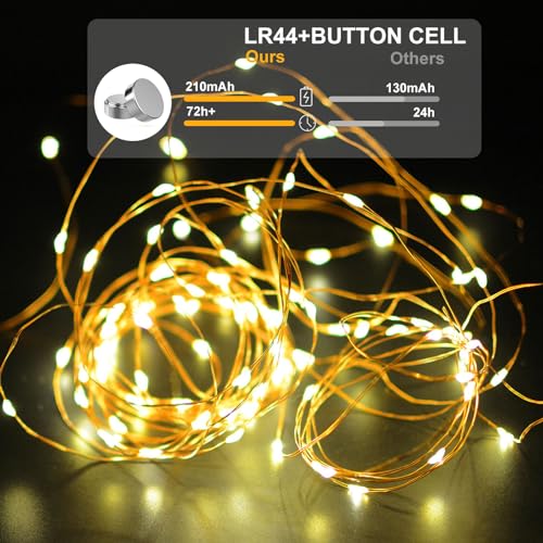 ZGWJ 12 Pack Warm White Fairy Lights, Mini String Lights - color: Warm White, size: 12P